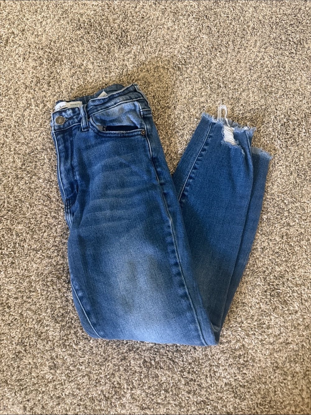 KanCan Mid Blue skinny jeans Distressed Ankle Jeans size 28